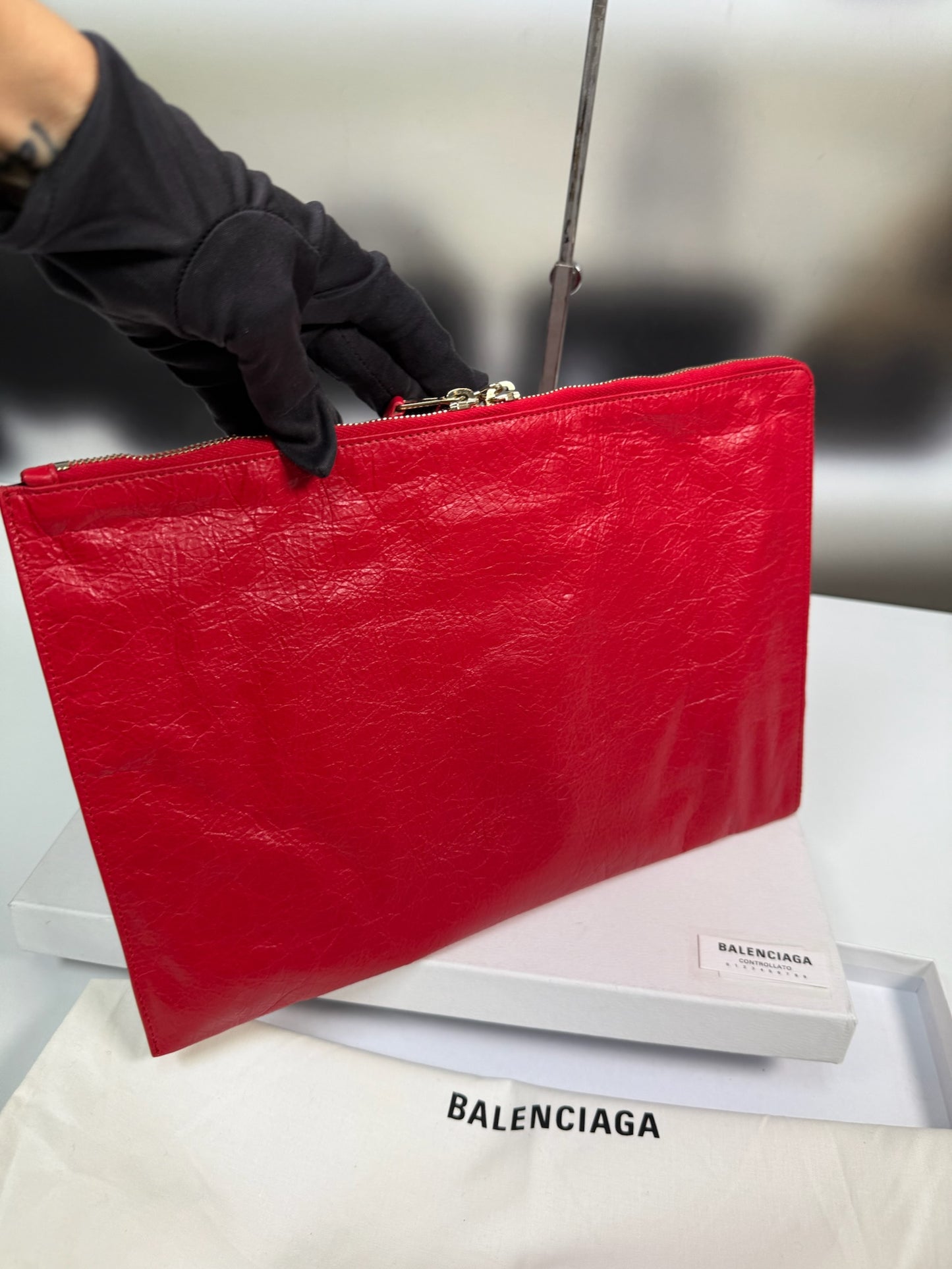 Balenciaga Classic City leather clutch bag