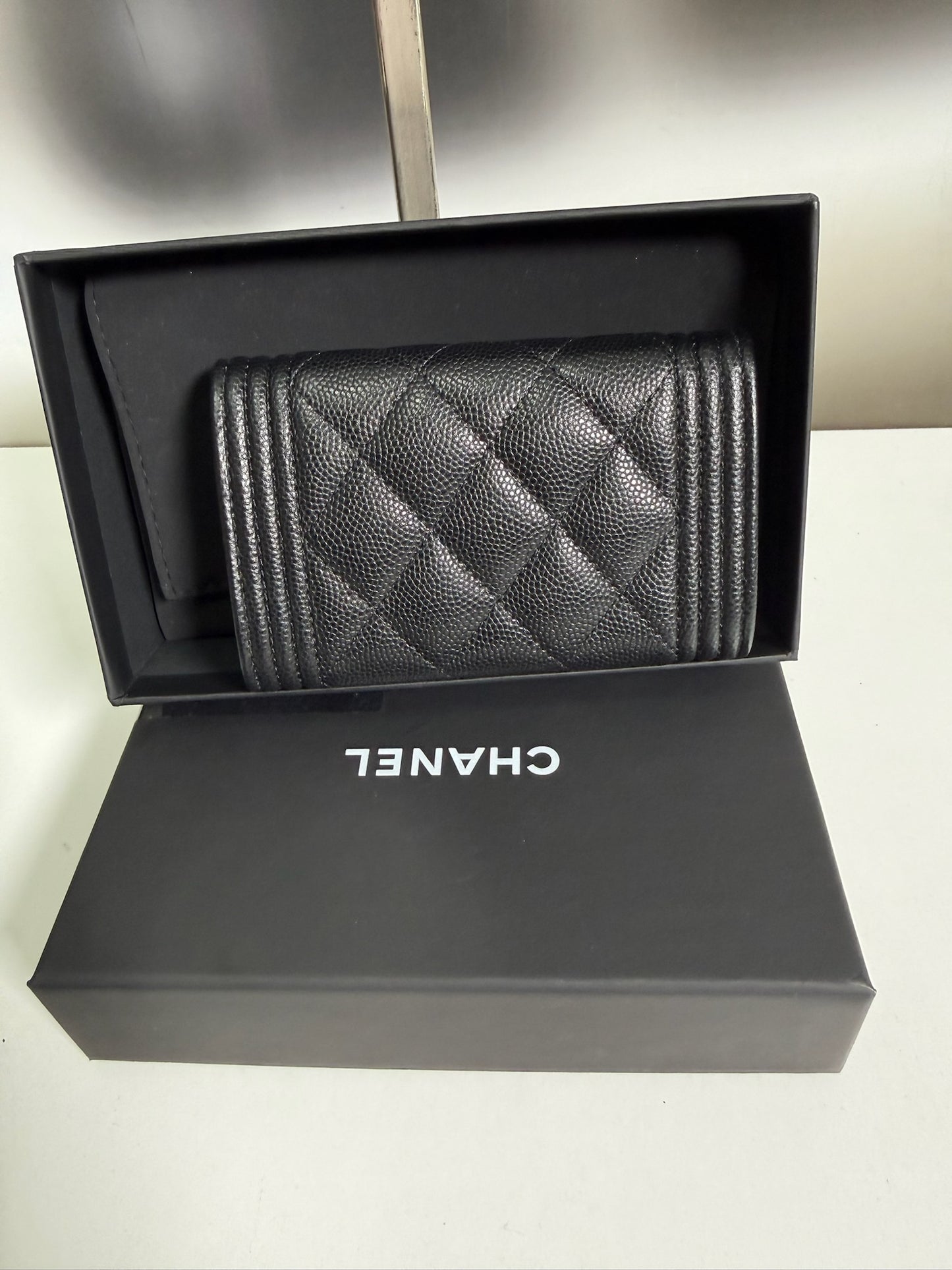 Chanel Boy Flap Card Holder