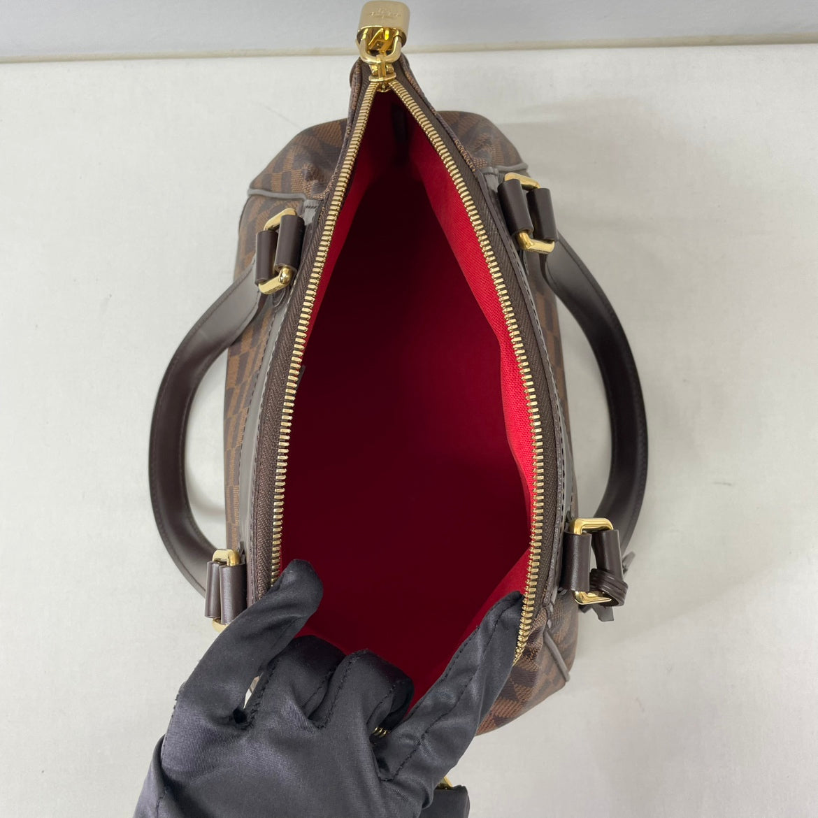 Louis Vuitton Brown PVC Damier Ebene Verona PM Tote Bag N41117