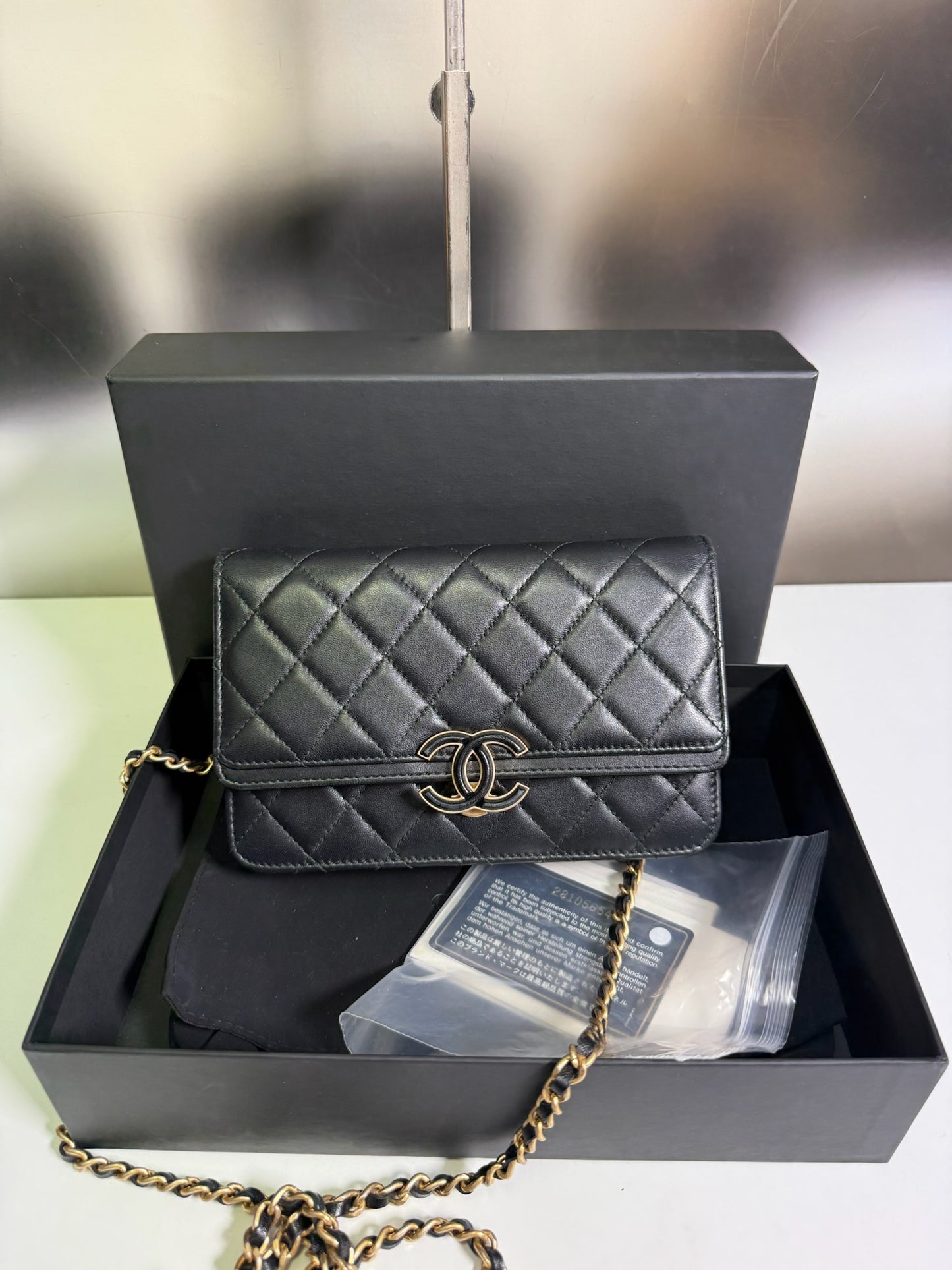 Chanel Quilted Lambskin Wallet on Chain