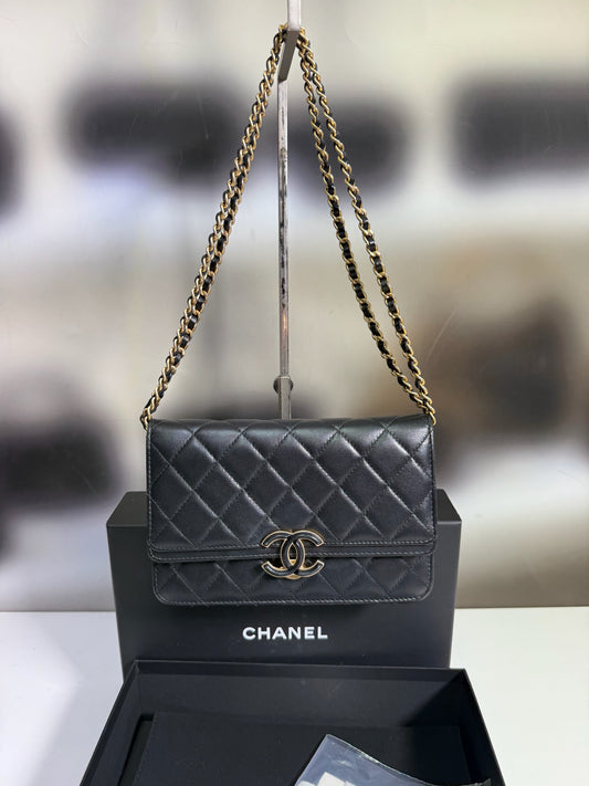 Chanel Quilted Lambskin Wallet on Chain