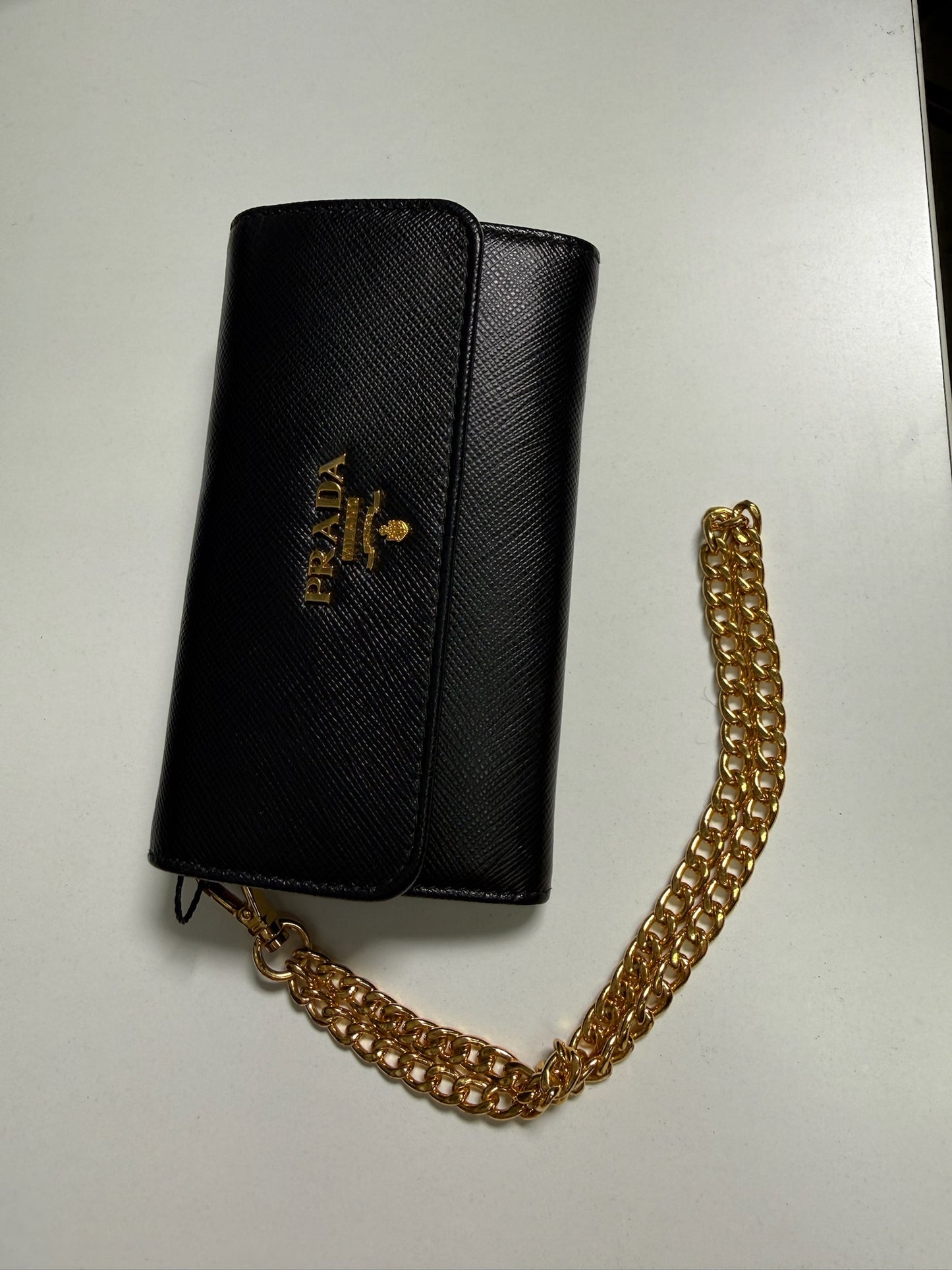 Prada Saffiano Leather Wallet on Chain