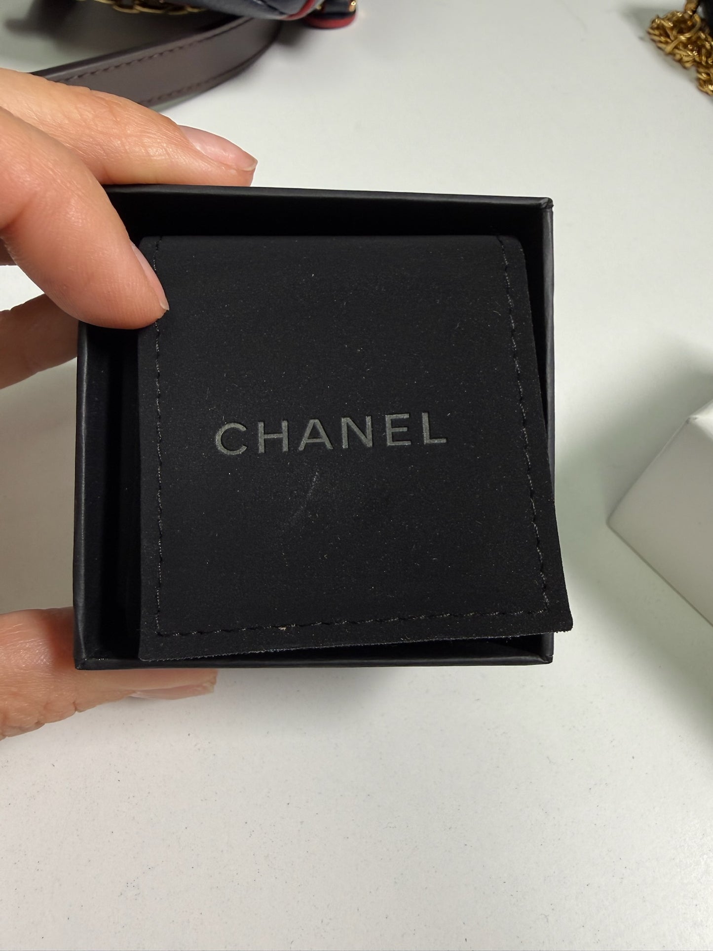 Chanel CC Crystal Drop Earrings