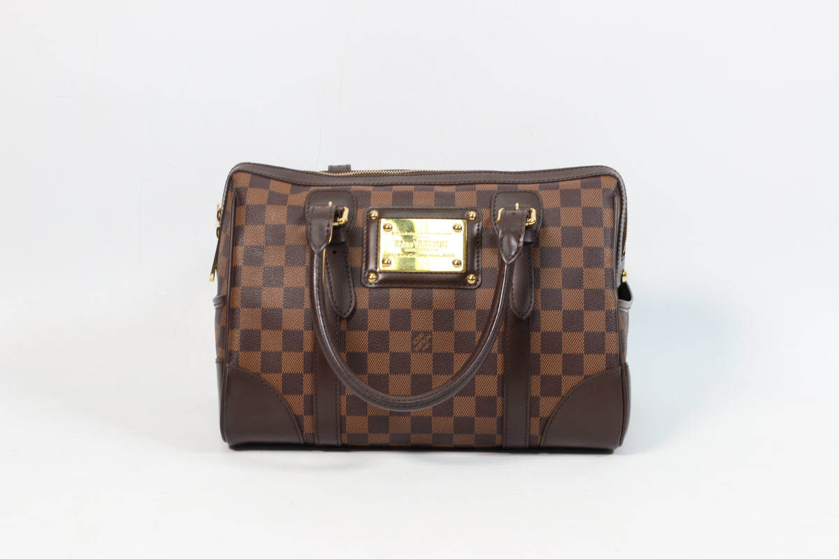 Louis Vuitton Brown PVC Damier Ebene Canvas Berkeley ONE Tote Bag N52000