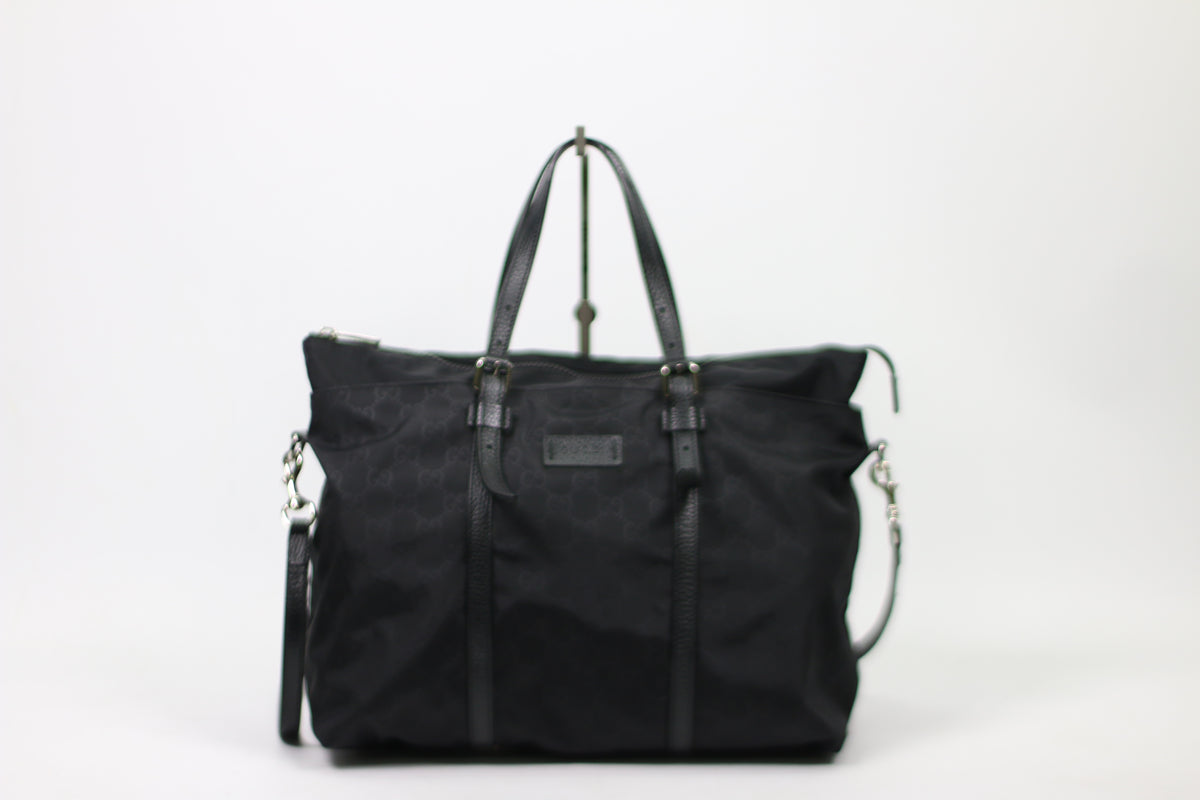 Gucci Black Nylon GG Trimming ONE Shoulder Bag 510332