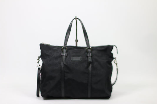 Gucci Black Nylon GG Trimming ONE Shoulder Bag 510332