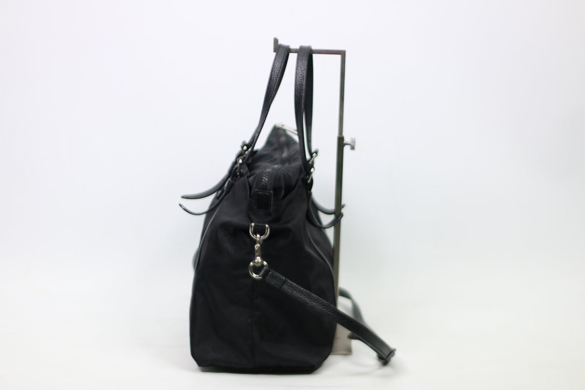 Gucci Black Nylon GG Trimming ONE Shoulder Bag 510332