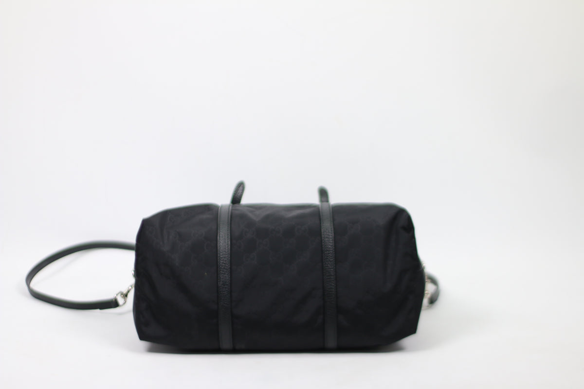 Gucci Black Nylon GG Trimming ONE Shoulder Bag 510332