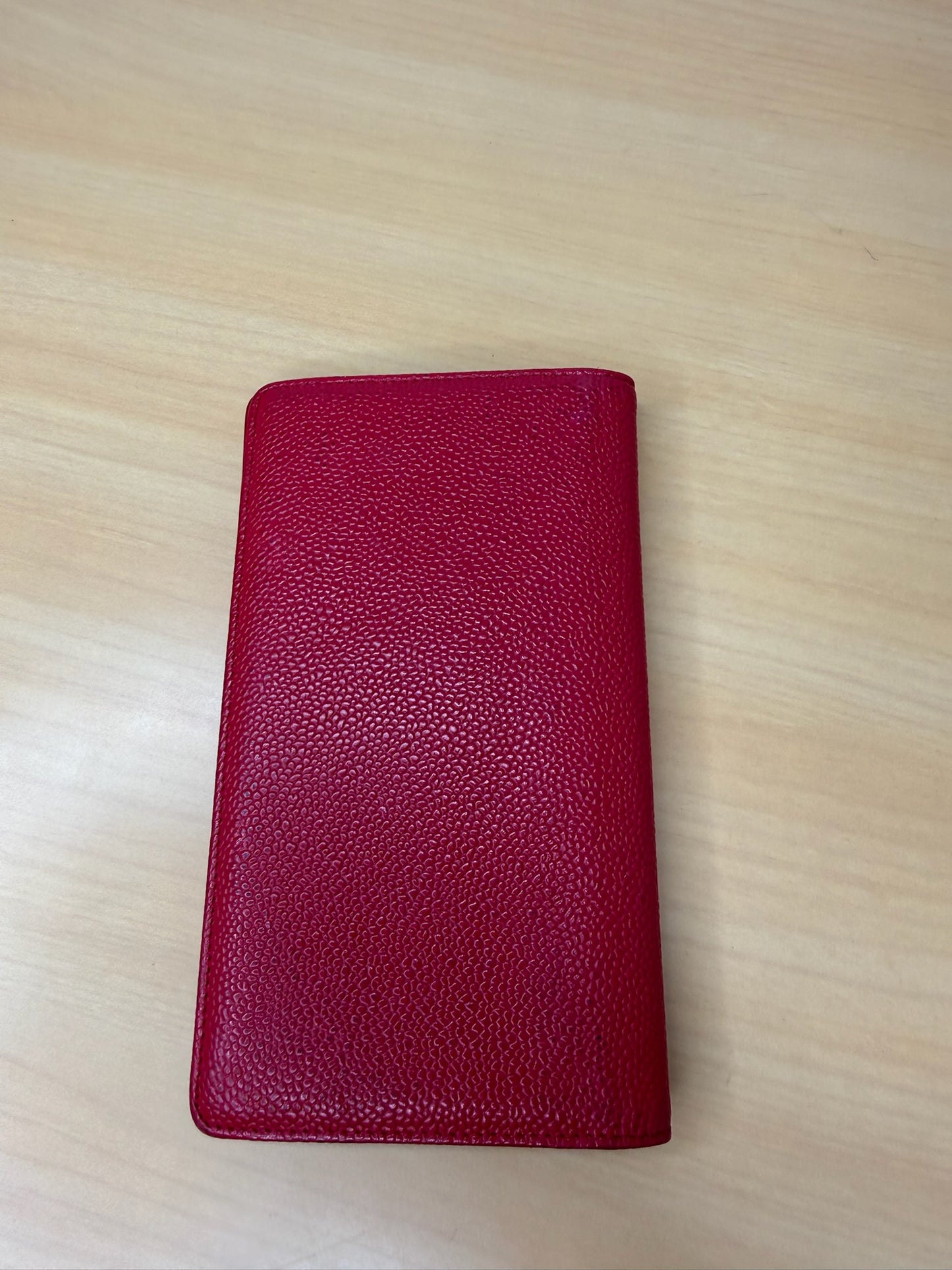 Chanel Long Wallet in Hot Pink Caviar Leather