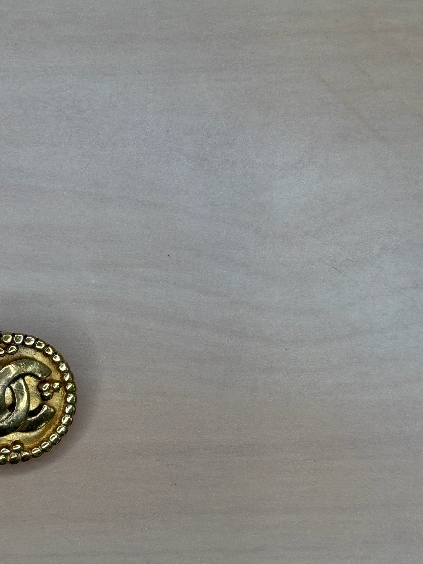 Chanel CC Button Earrings