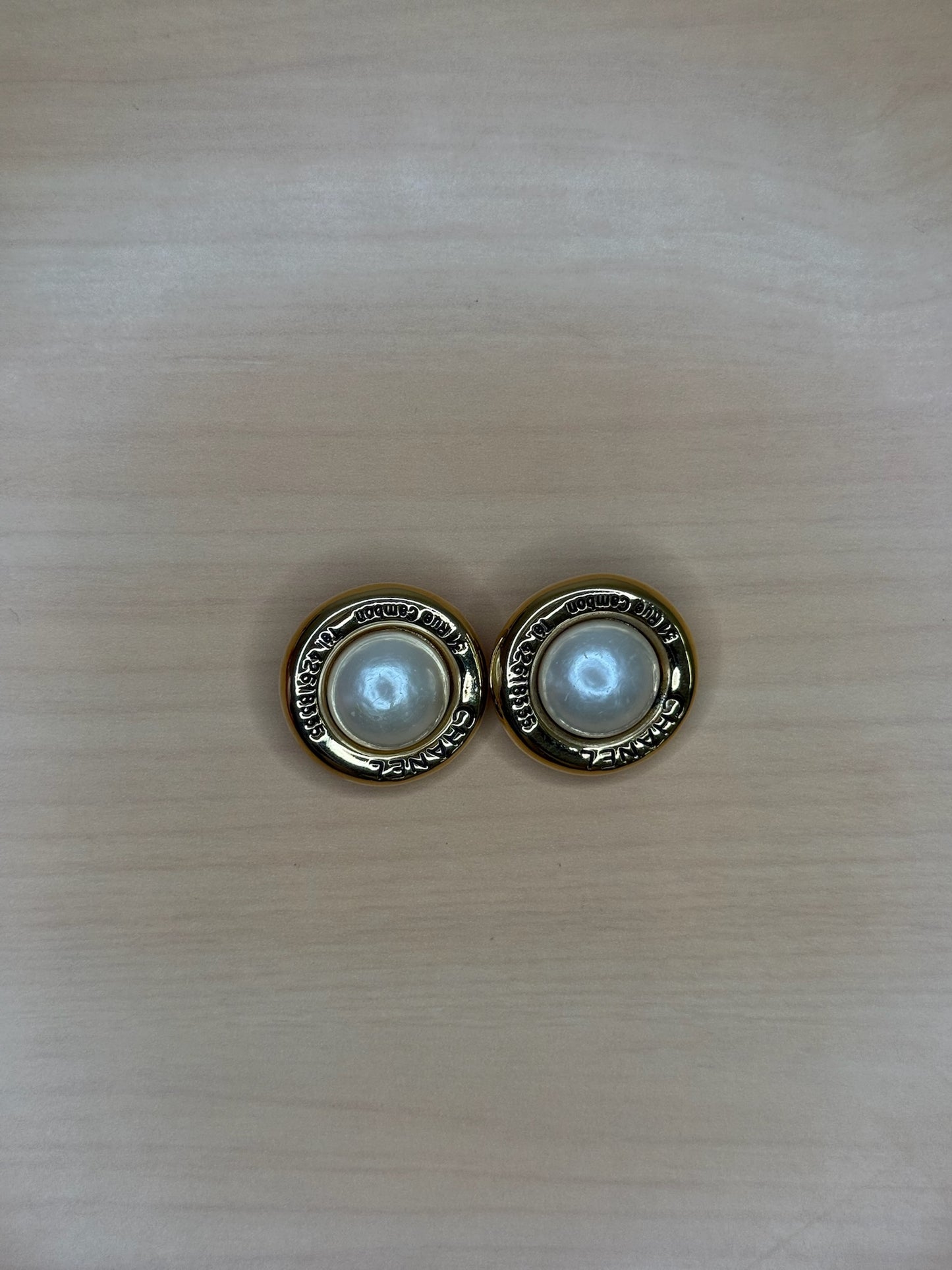 Chanel 31 Rue Cambon Gold-Plated Clip-On Earrings
