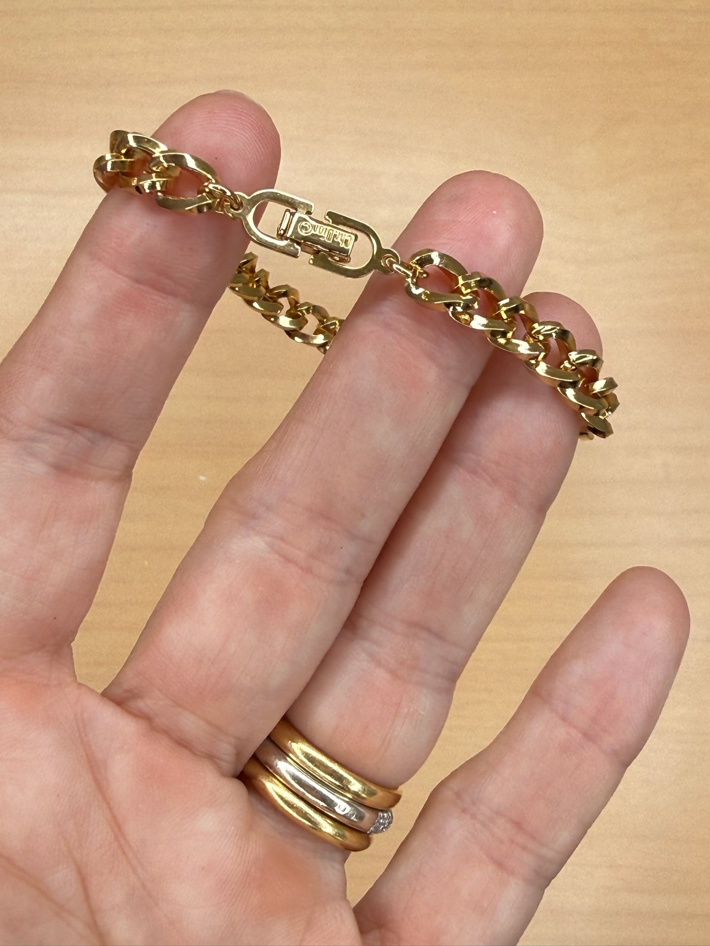Christian Dior Gold-Plated Chain Link Bracelet