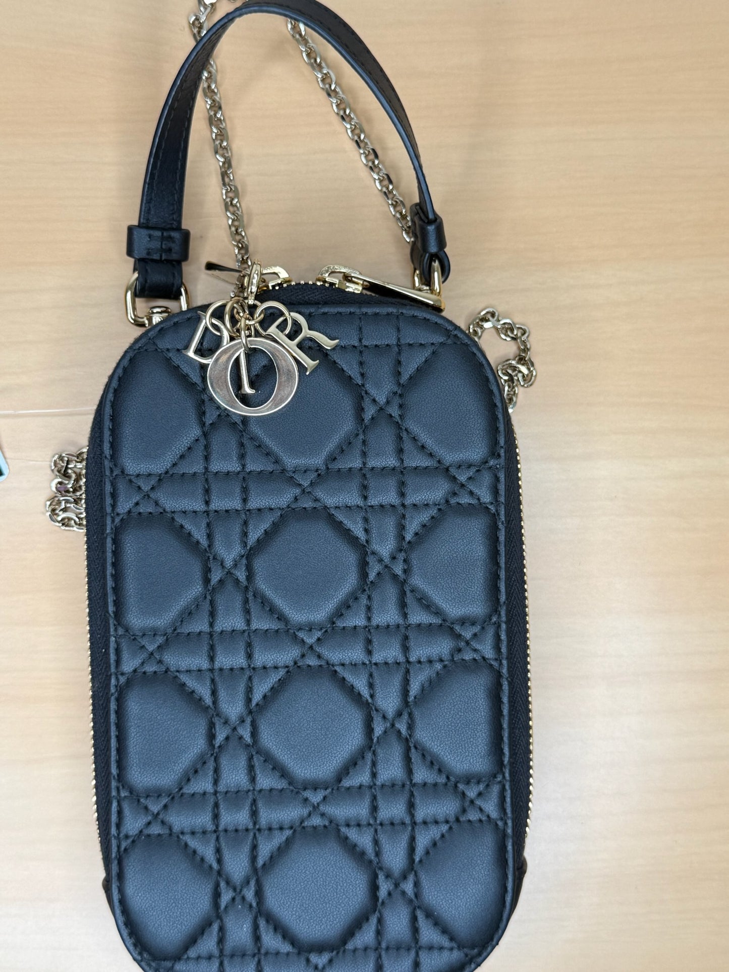 Dior Lady Dior Cannage Lambskin Phone Holder