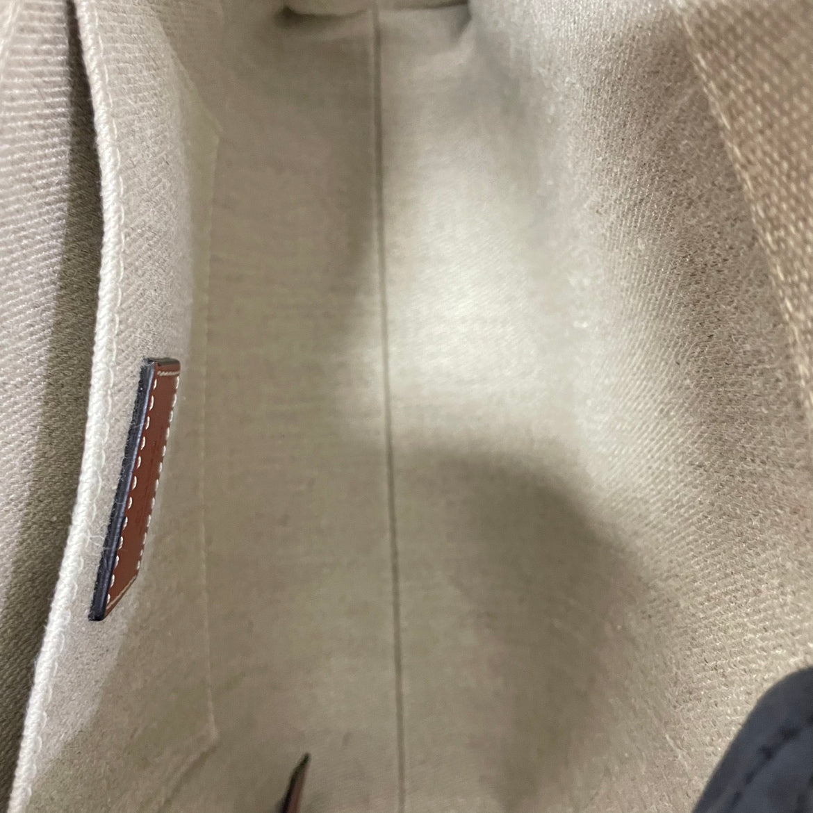 Chloé Ivory Fabric Canvas Trimming Woody Small Shoulder Bag CHC21WS397