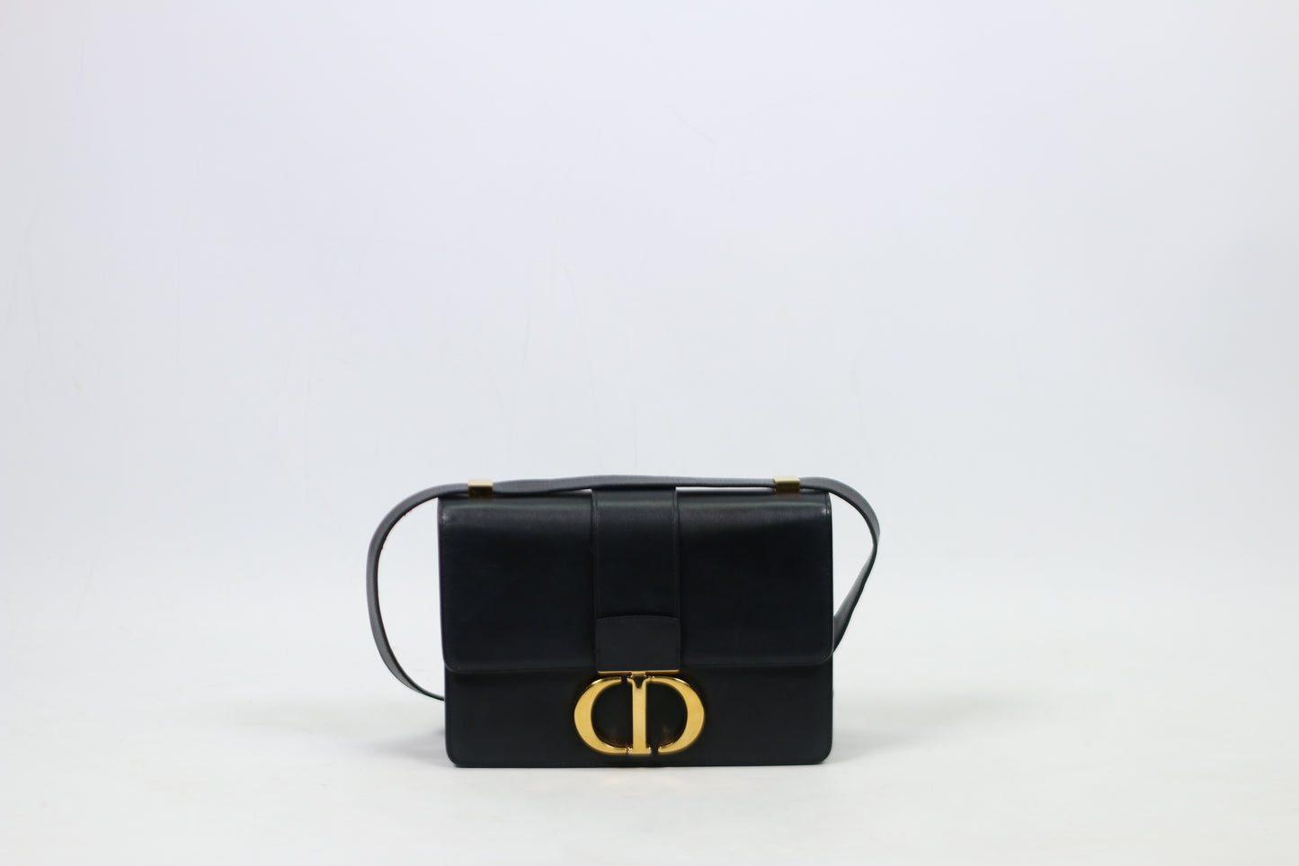 Dior Black Box Calf Leather 30 Montaigne Small Shoulder Bag M9203