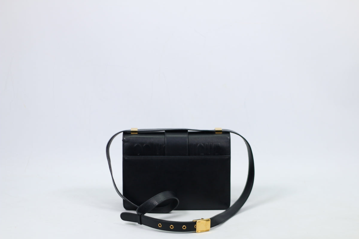 Dior Black Box Calf Leather 30 Montaigne Small Shoulder Bag M9203