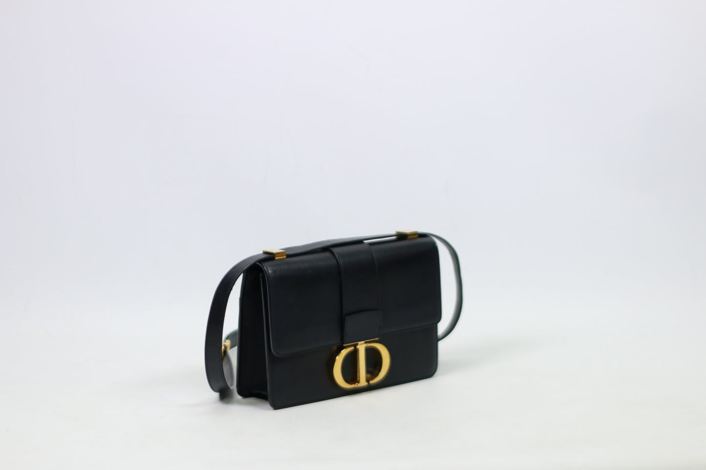 Dior Black Box Calf Leather 30 Montaigne Small Shoulder Bag M9203