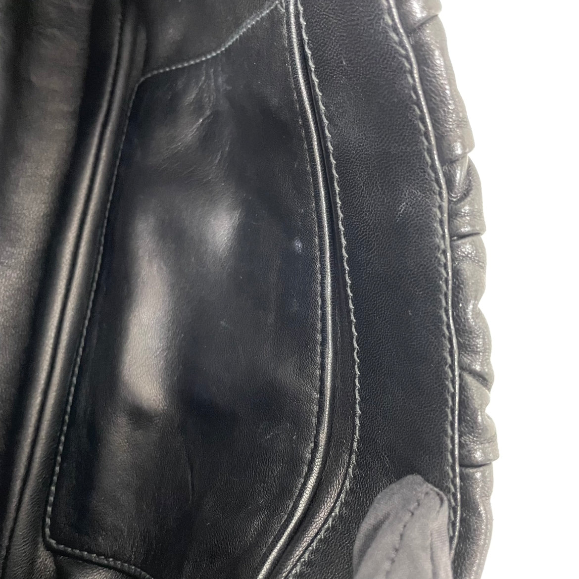 Prada Black Leather Napa Gaufre Lock ONE Shoulder Bag BT0939