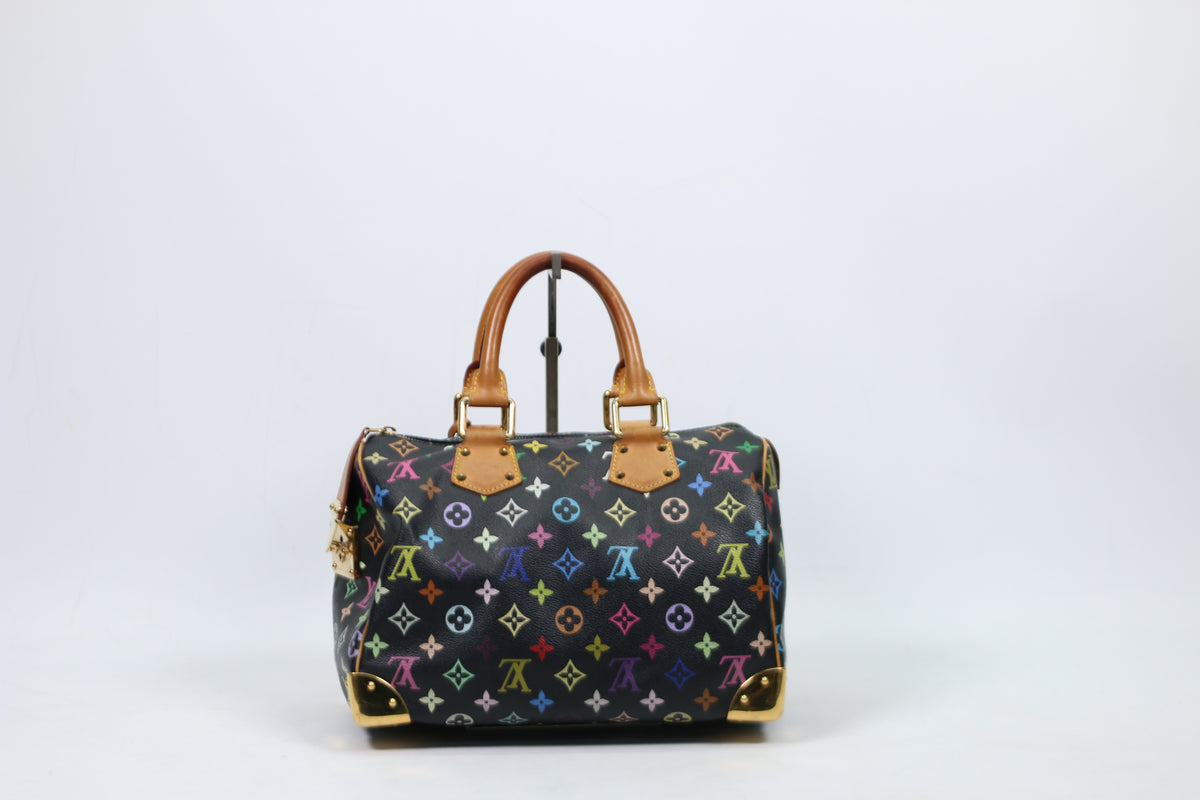 Louis Vuitton Multicolore Black PVC Monogram Speedy 30 Tote Bag M92642