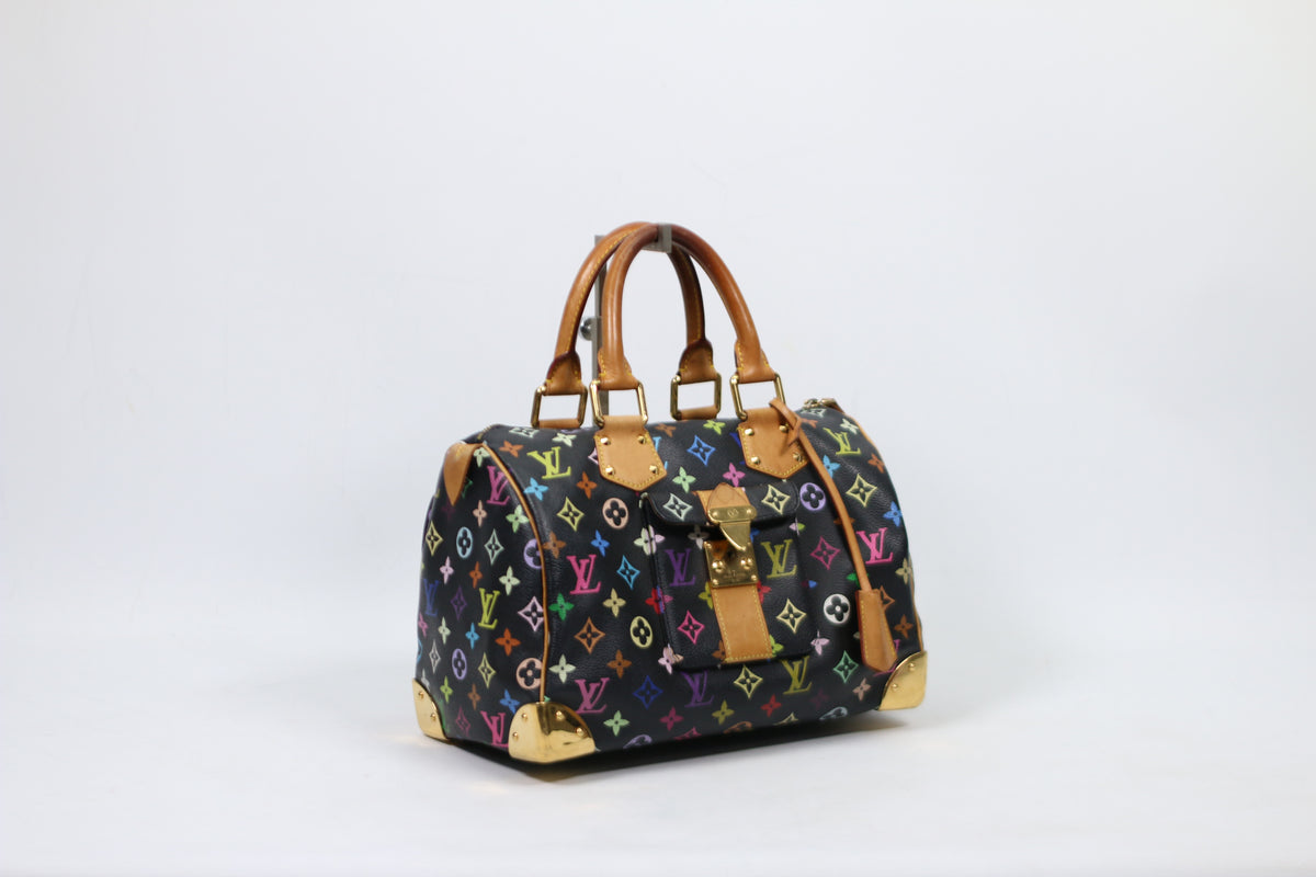 Louis Vuitton Multicolore Black PVC Monogram Speedy 30 Tote Bag M92642