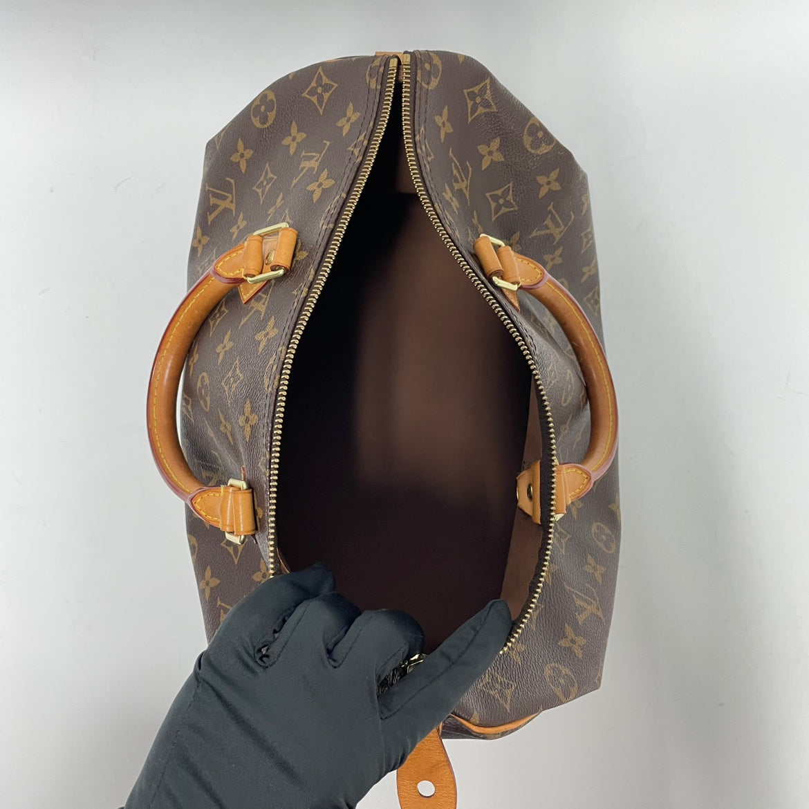 Louis Vuitton PVC Monogram Canvas Speedy 35 Tote Bag M41524 (V1225412)