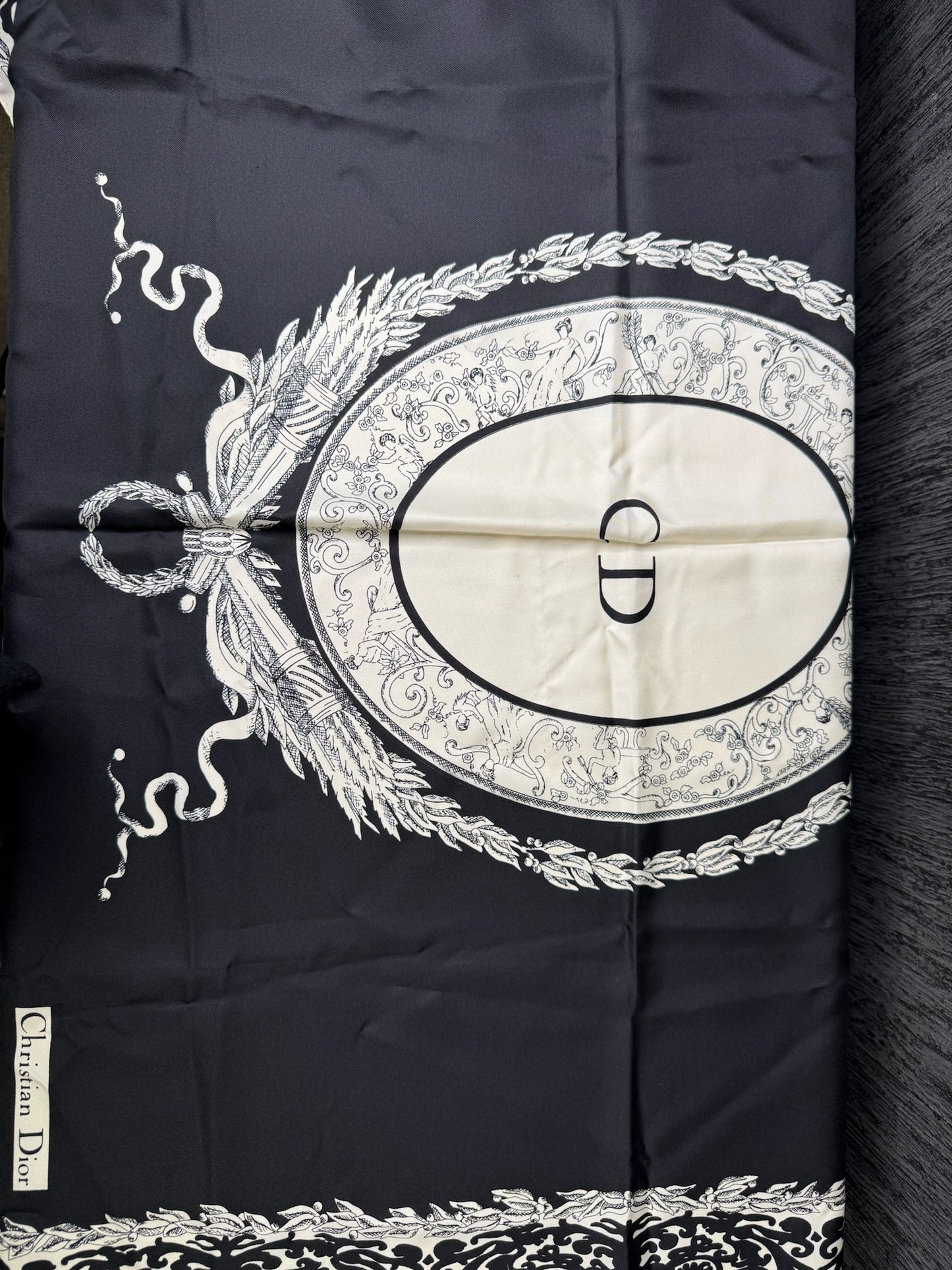 Christian Dior Baroque Print Square Scarf (JP)