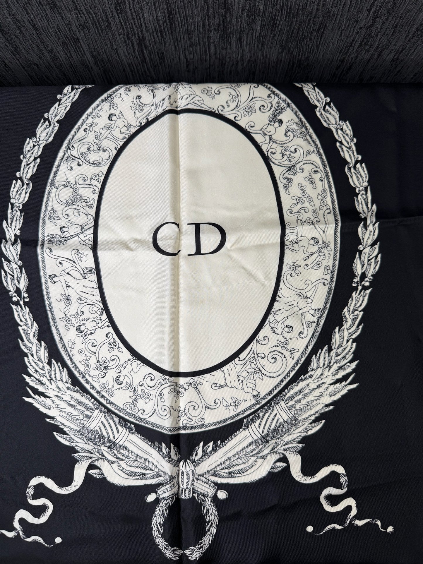 Christian Dior Baroque Print Square Scarf (JP)