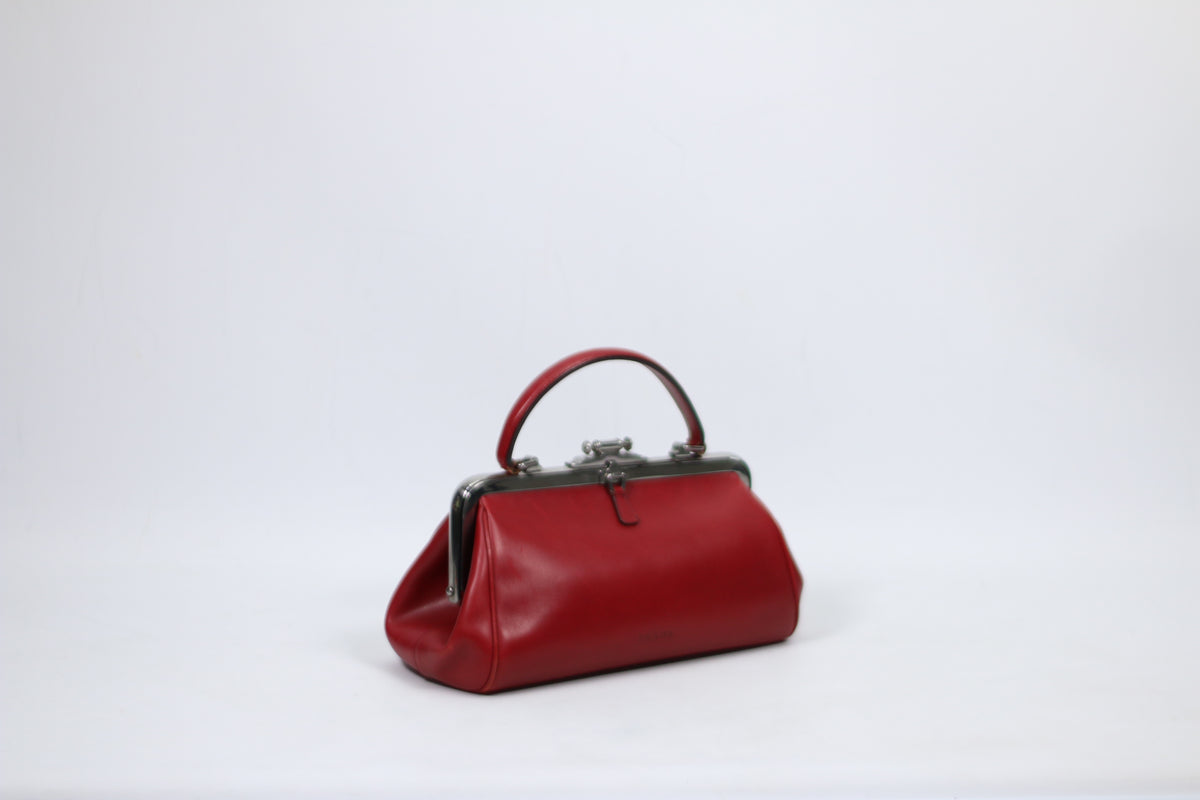Prada Red Leather Vitello Shine Doctor ONE Tote Bag BN0501