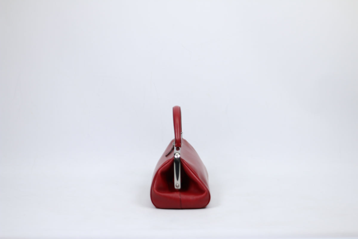 Prada Red Leather Vitello Shine Doctor ONE Tote Bag BN0501
