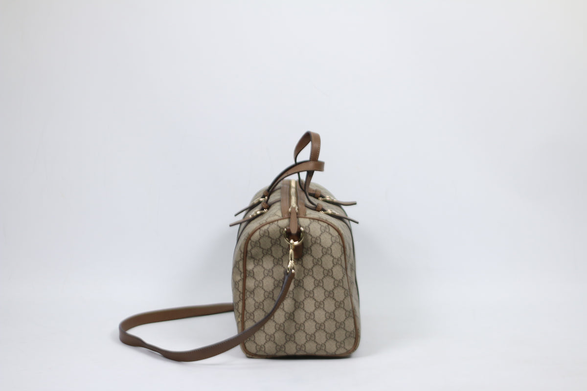 Gucci Brown PVC Trimming Boston ONE Shoulder Bag 322231
