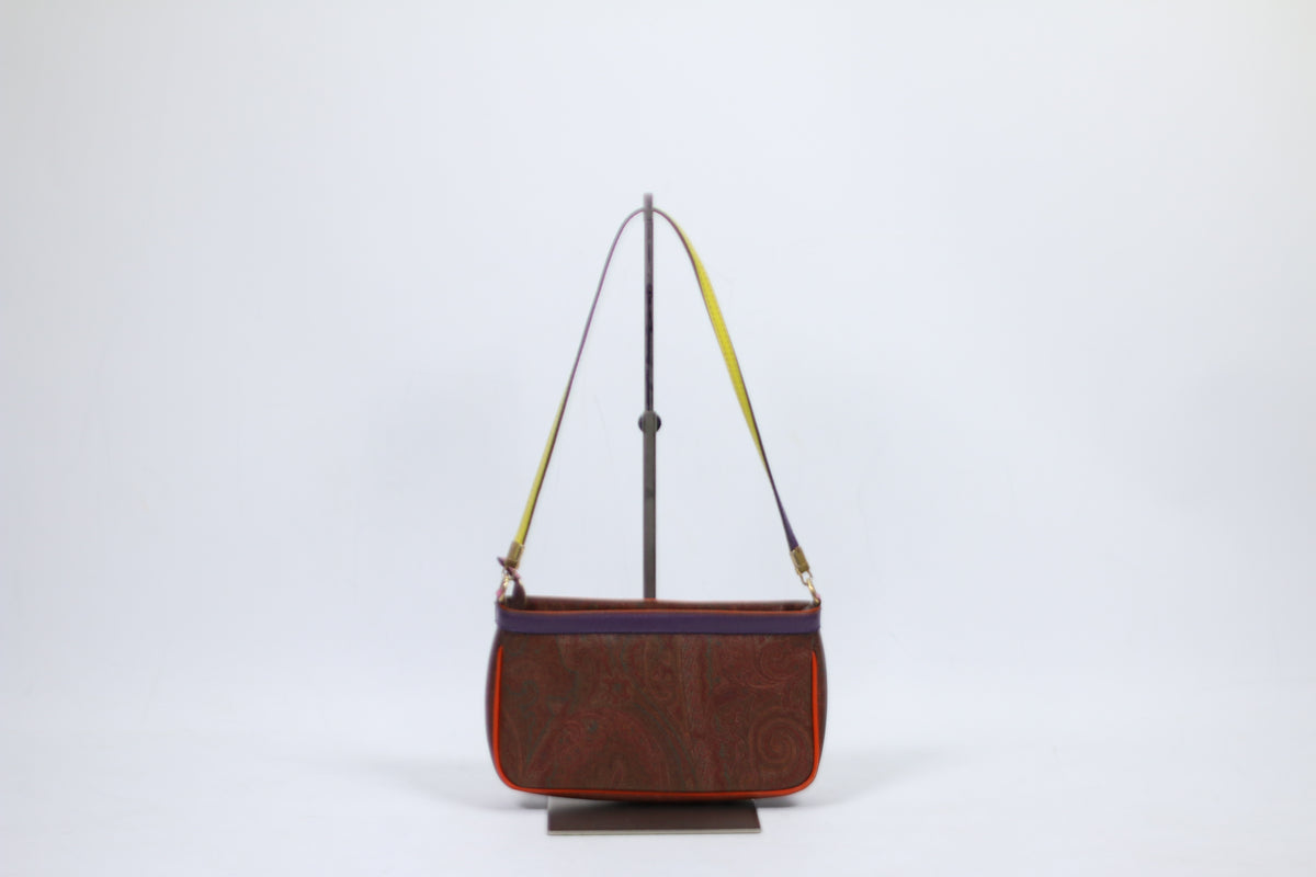 Etro Brown PVC Paisley Pouch Mini Shoulder Bag 7443 9310