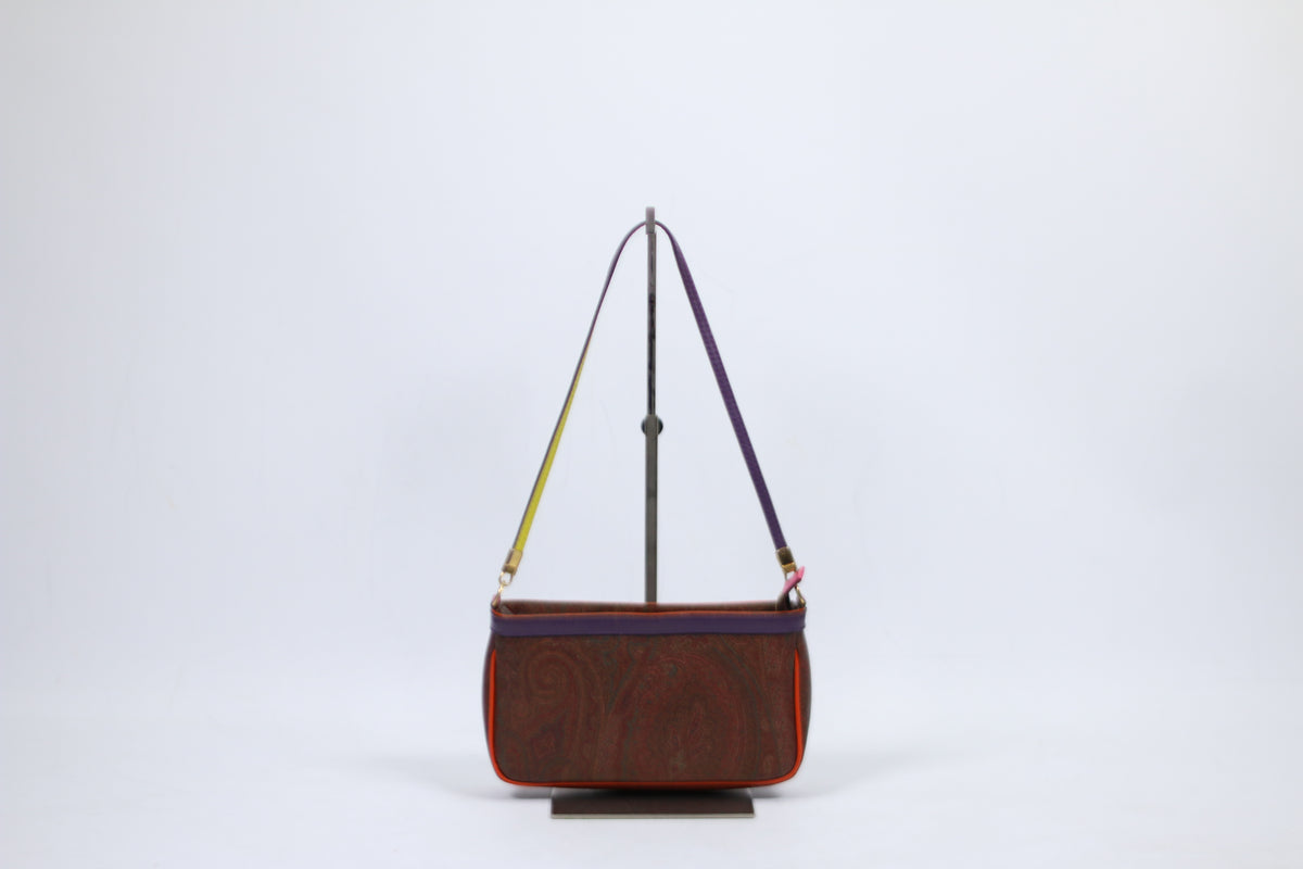 Etro Brown PVC Paisley Pouch Mini Shoulder Bag 7443 9310