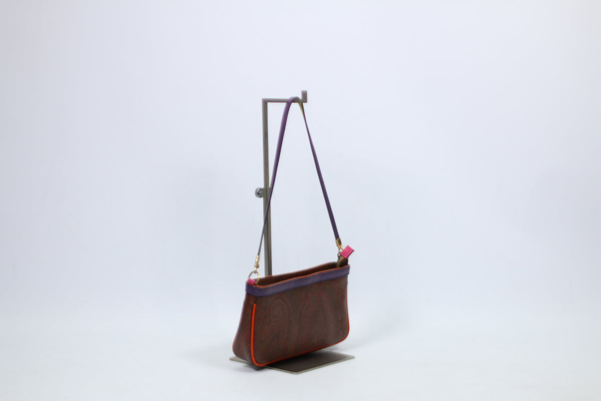 Etro Brown PVC Paisley Pouch Mini Shoulder Bag 7443 9310