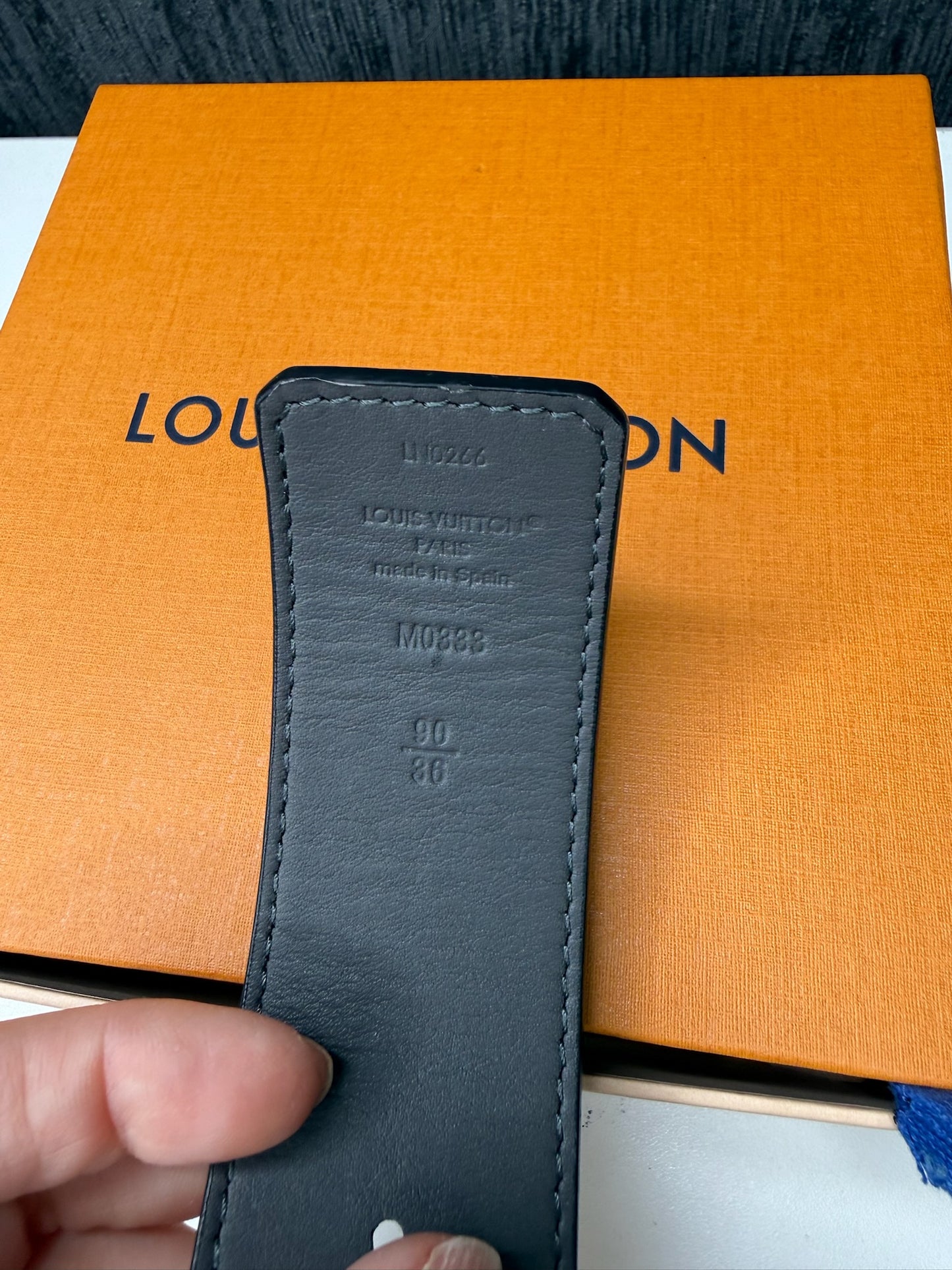 Louis Vuitton Taurillon Leather Belt (JP)
