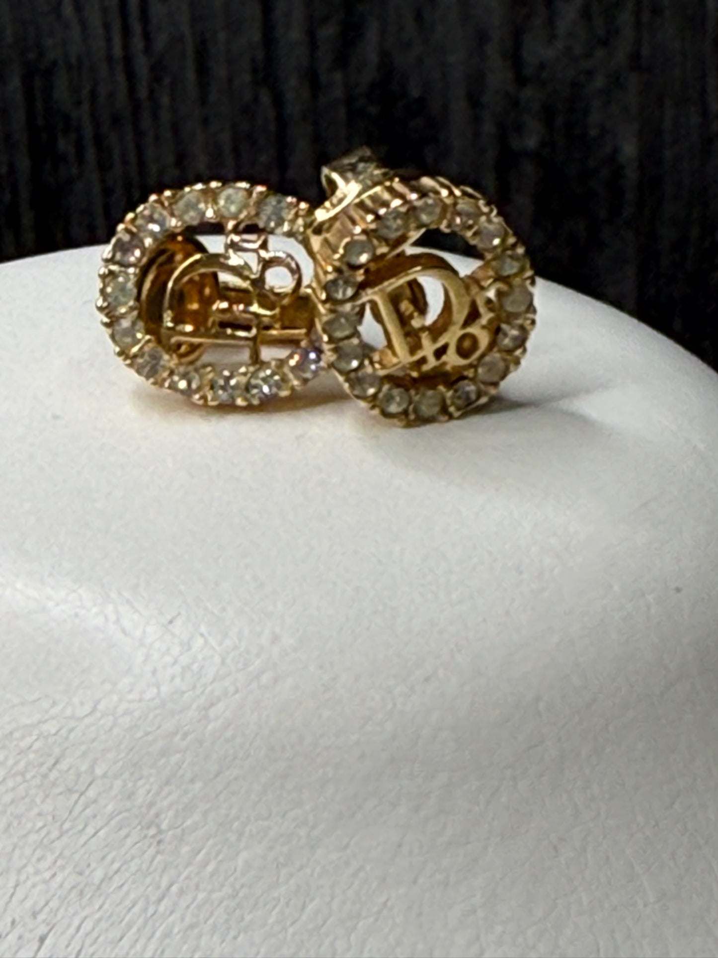 Vintage Christian Dior Logo Clip Earrings (JP)