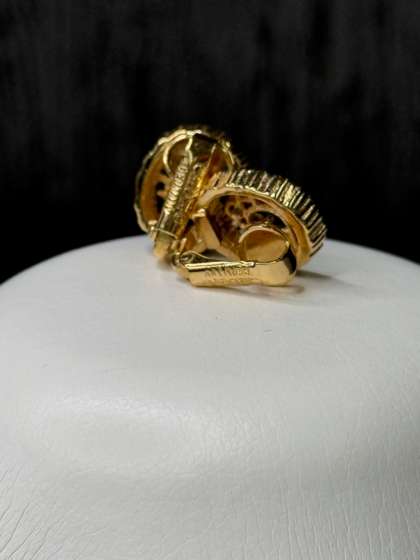 Vintage Christian Dior Logo Clip Earrings (JP)