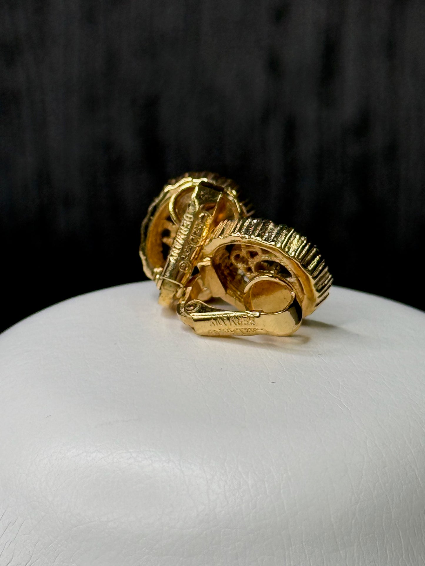 Vintage Christian Dior Logo Clip Earrings (JP)