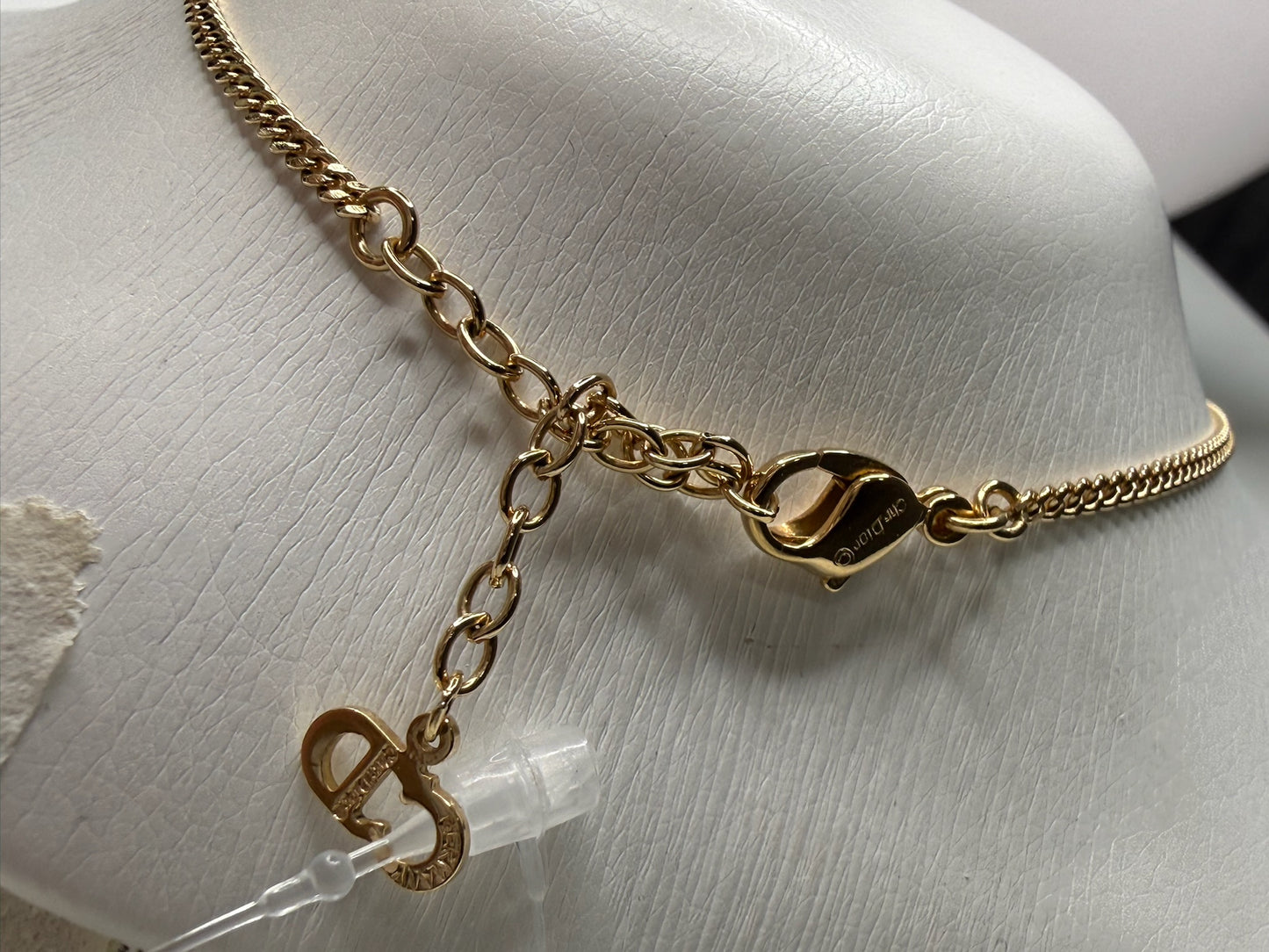 Christian Dior Gold-Plated Rhinestone Necklace (JP)