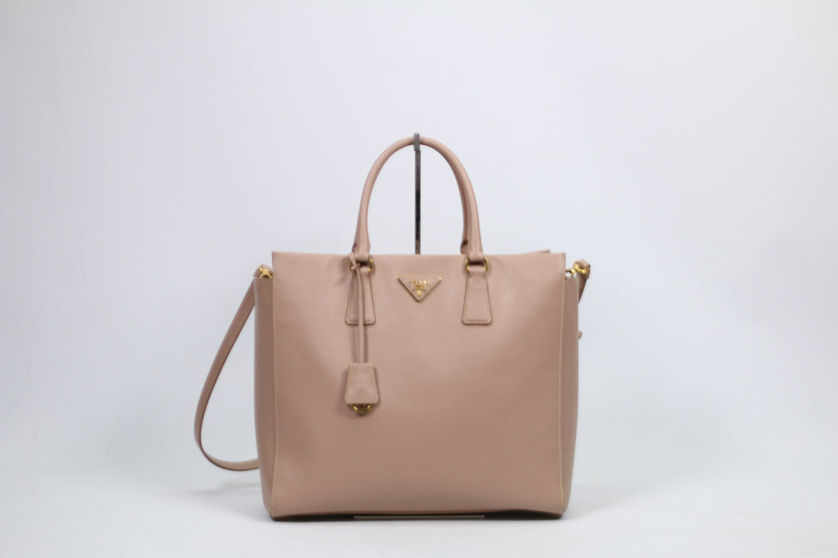 Prada Indy Pink Leather Saffiano Lux ONE Shoulder Bag 208