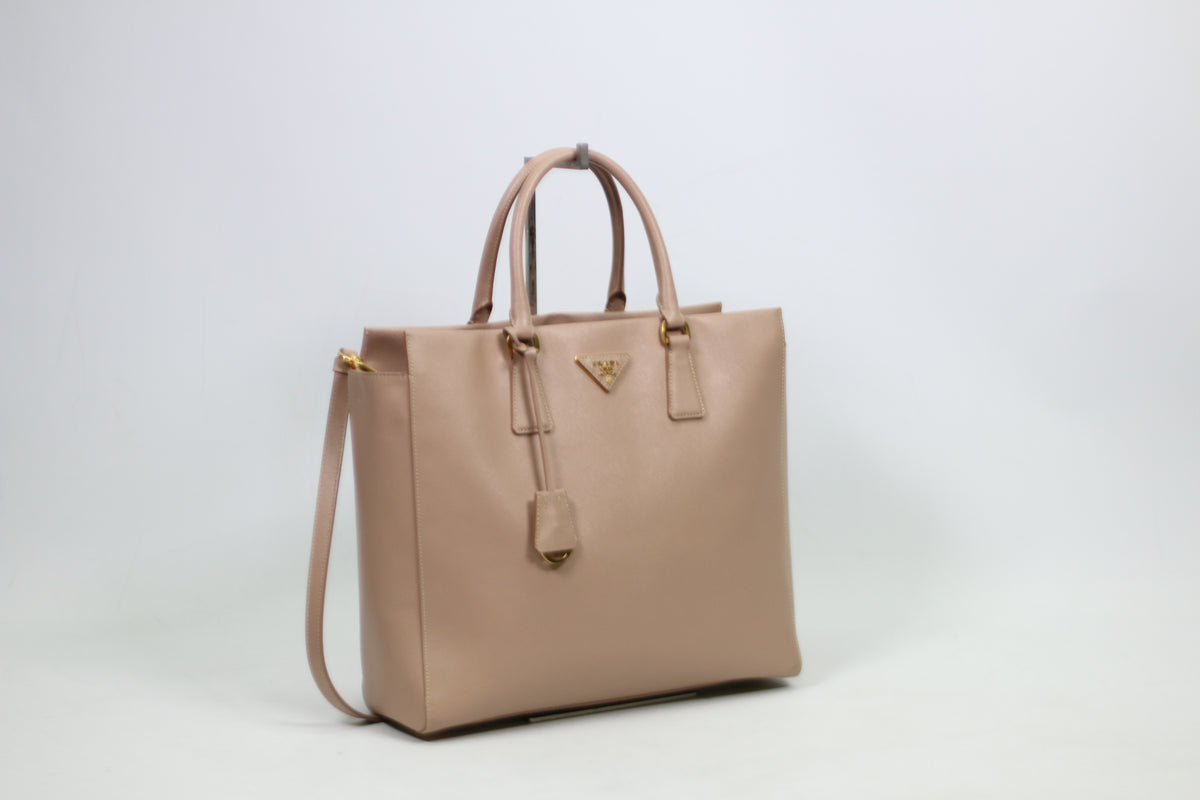 Prada Indy Pink Leather Saffiano Lux ONE Shoulder Bag 208