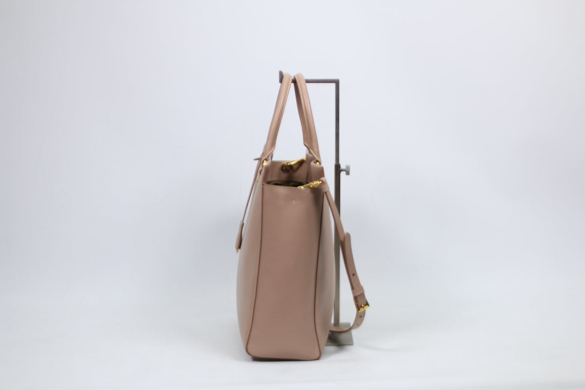 Prada Indy Pink Leather Saffiano Lux ONE Shoulder Bag 208