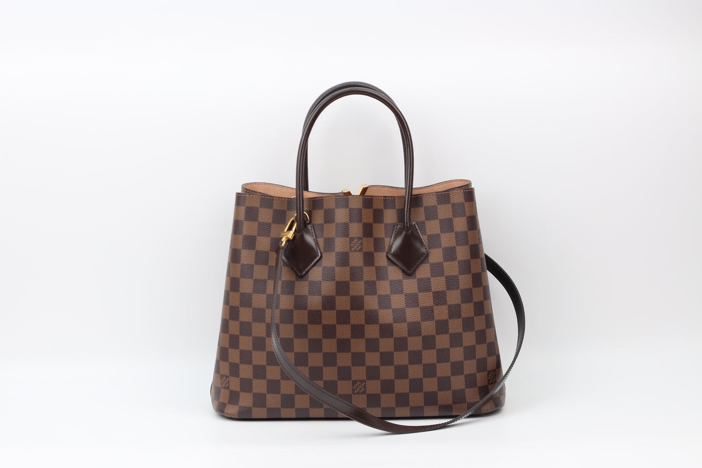 Louis Vuitton Brown PVC Damier Ebene Canvas Kensington One Shoulder Bag N41435 (V120135319H)