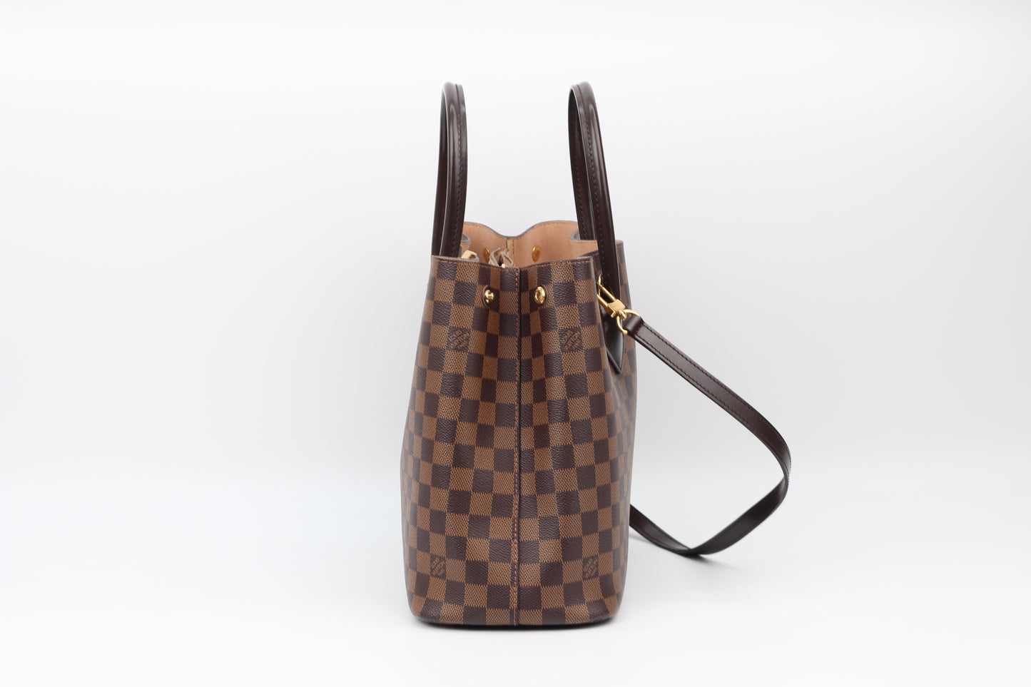 Louis Vuitton Brown PVC Damier Ebene Canvas Kensington One Shoulder Bag N41435 (V120135319H)