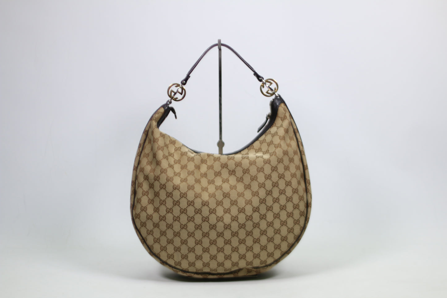 Gucci Brown Jacquard GG Hobo ONE Shoulder Bag 232945