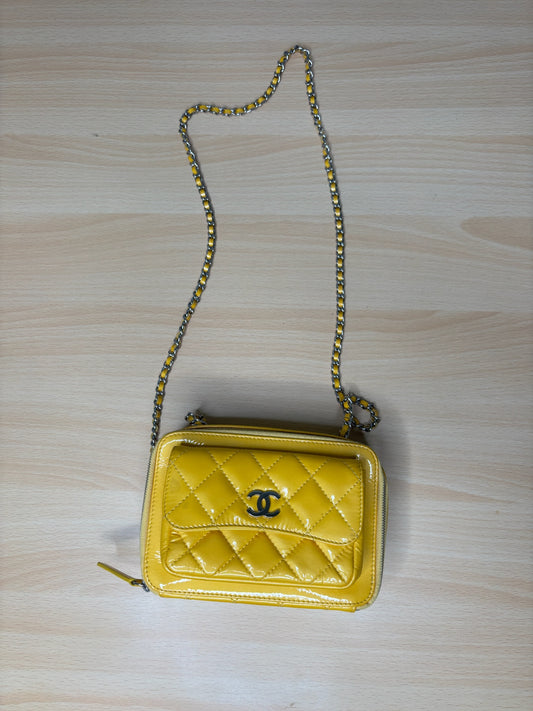 Chanel Mini Pocket Box Bag Yellow K16