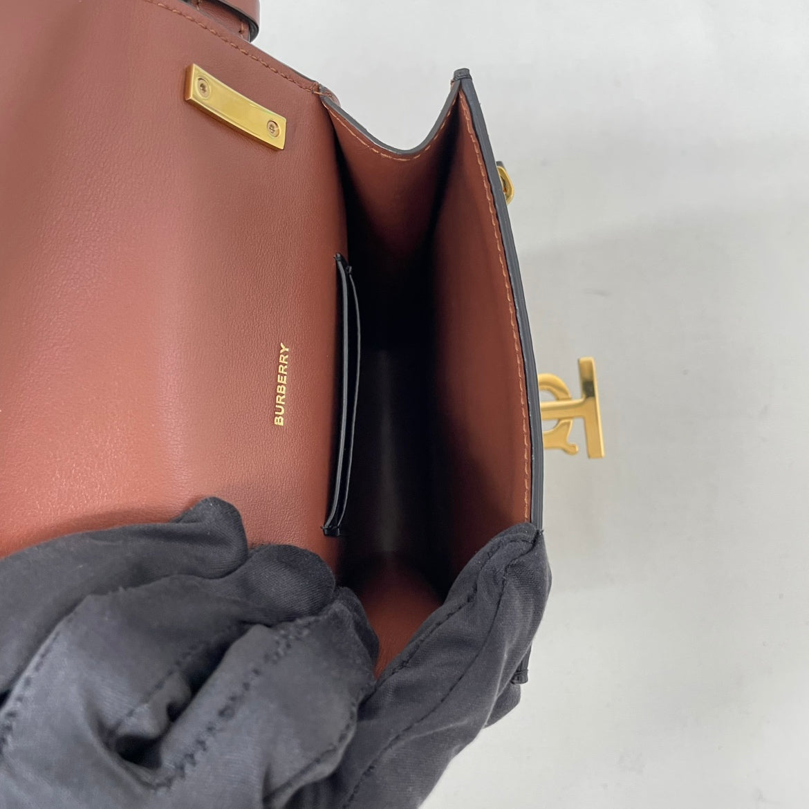 Burberry Brown PVC TB Monogram Robin Mini Crossbody Bag 8030427