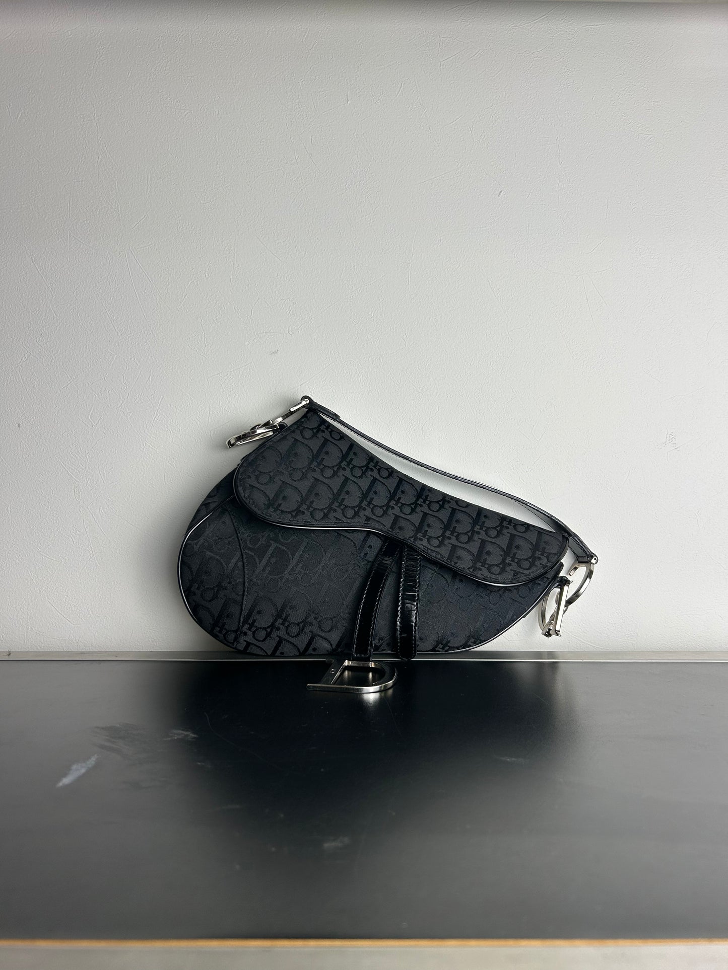 Dior Saddle Bag black Dior Oblique jacquard canvas