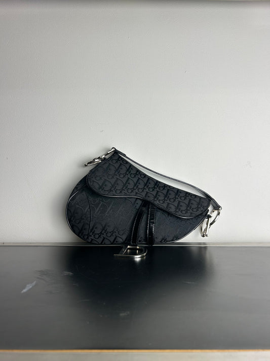 Dior Saddle Bag black Dior Oblique jacquard canvas