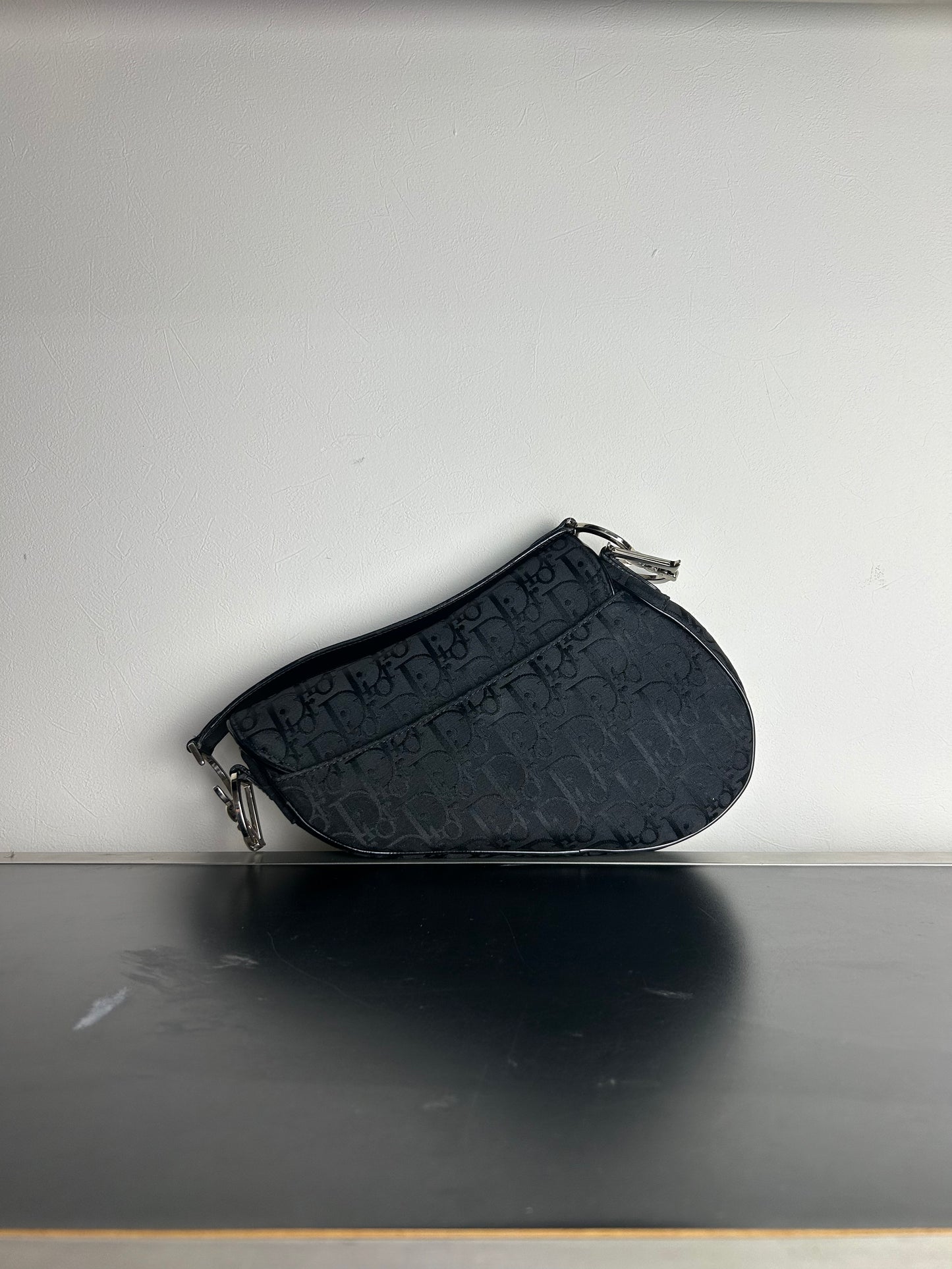 Dior Saddle Bag black Dior Oblique jacquard canvas