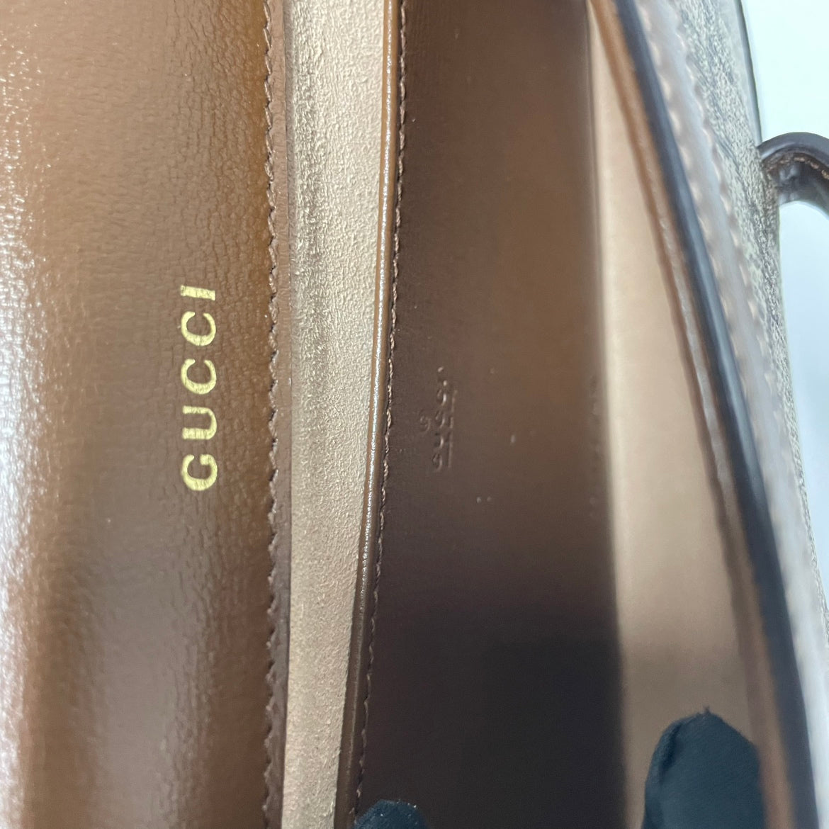Gucci Brown PVC GG Horsebit Chain Mini Shoulder Bag 752002 (V072100421P)